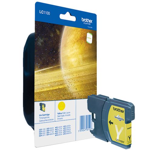 BROTHER Cartucho tinta  Amarelo DCP-385C/ MFC-6490CW/5490cn,  325 pag. , Brother , BROLC1100Y , 4977766659789